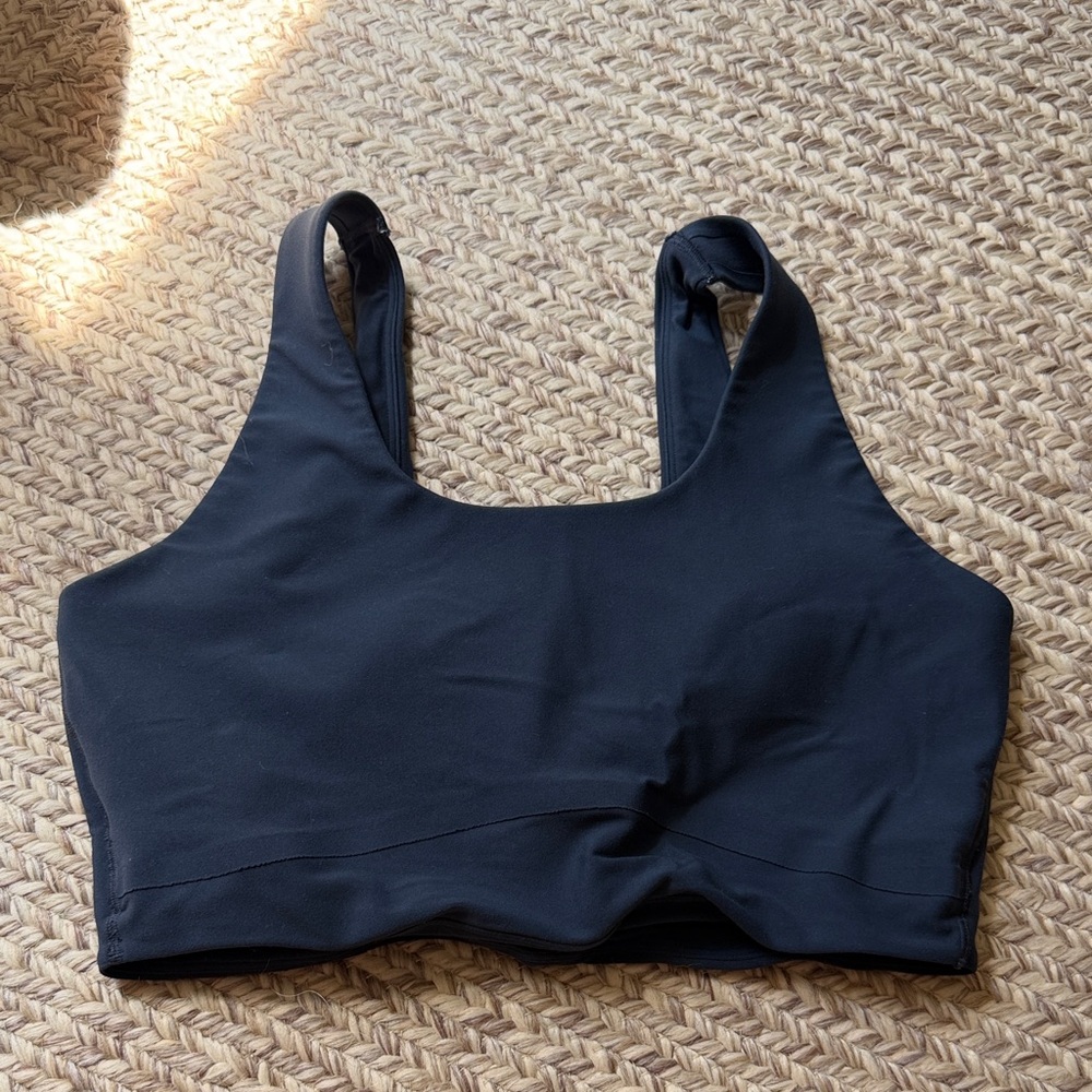 Navy Women's Scoop Neck sports Bra - all in motion